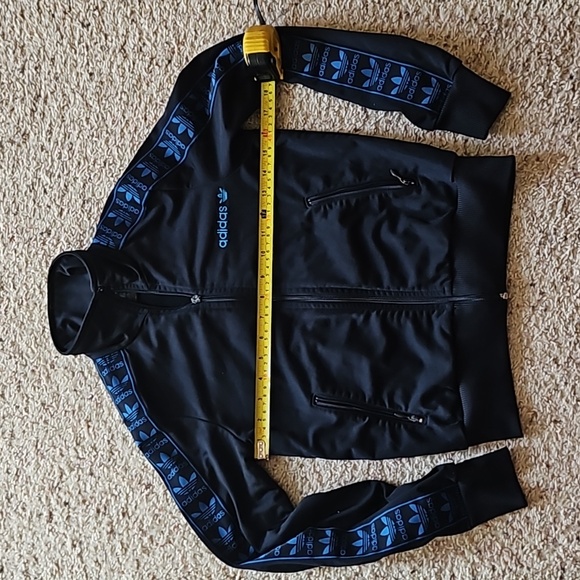 Adidas Dark Blue Turquoise Zip Up Jacket Sz. S - Picture 10 of 13